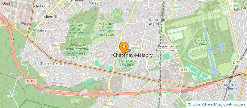 localisation de l'entreprise SCI DE L'ARBORETUM  CHATENAY-MALABRY