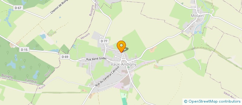 localisation de l'entreprise SCI DE L'ARC  VAUX-ANDIGNY