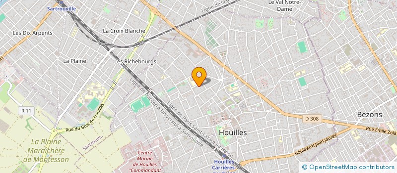 localisation de l'entreprise SCI DE L'ARC  HOUILLES