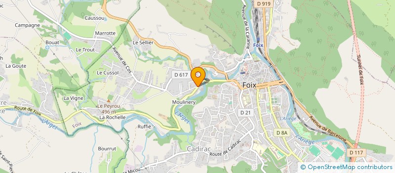 localisation de l'entreprise SCI DE L'ARC EN CIEL à FOIX