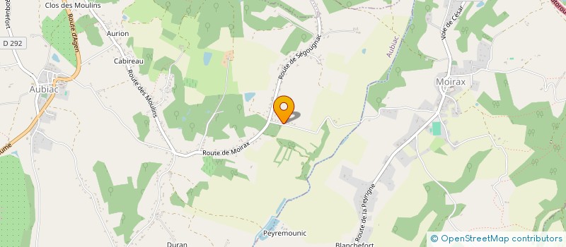 localisation de l'entreprise SCI DE L'ARGENTE  AUBIAC