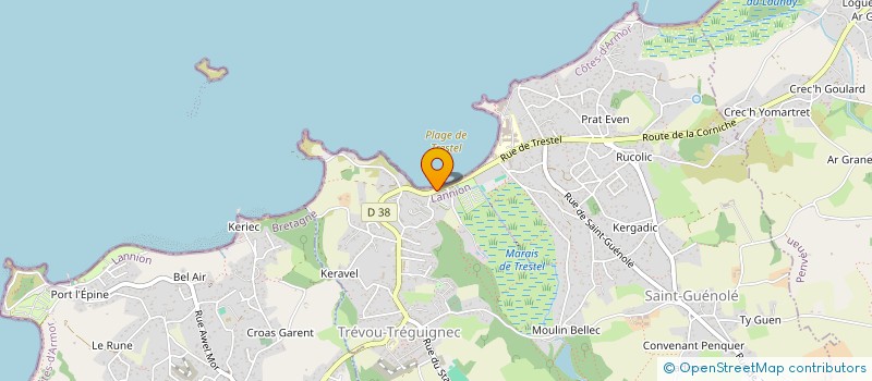 localisation de l'entreprise SCI DE L'ARGOET  TREVOU-TREGUIGNEC