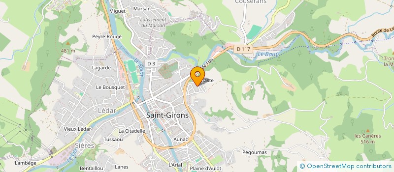 localisation de l'entreprise SCI DE L'ARIAL à SAINT-GIRONS