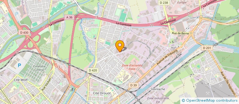 localisation de l'entreprise SCI DE L'ARQUEBUSE  ILLZACH