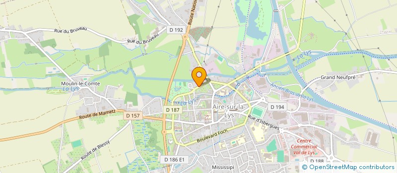 localisation de l'entreprise SCI DE L'ARSENAL  AIRE-SUR-LA-LYS