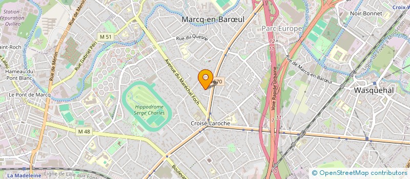 localisation de l'entreprise SCI DE L'AUBAREDE à MARCQ-EN-BARŒUL