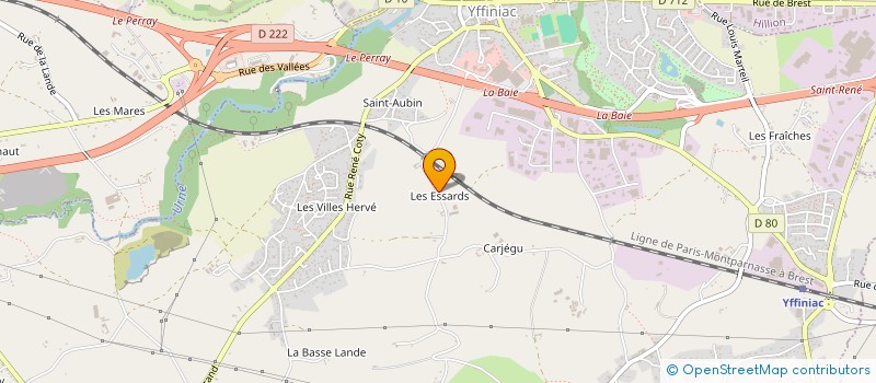 localisation de l'entreprise SCI DE L'AUBE  YFFINIAC