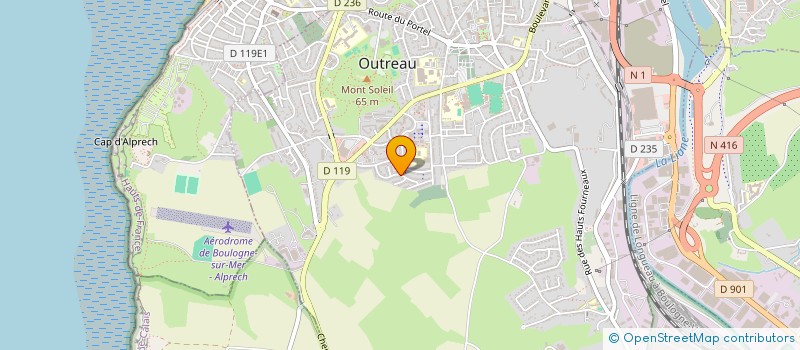 localisation de l'entreprise SCI DE L'AUBEPINE  OUTREAU