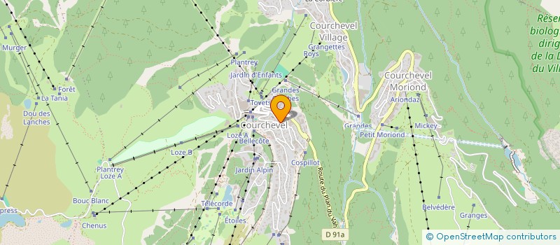 localisation de l'entreprise SCI DE L'AUBERGE ENSOLEILLEE à COURCHEVEL