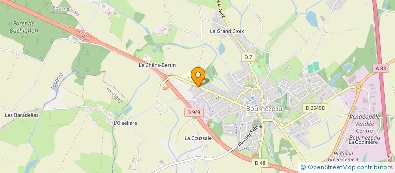 localisation de l'entreprise SCI DE L'AUBIER  BOURNEZEAU