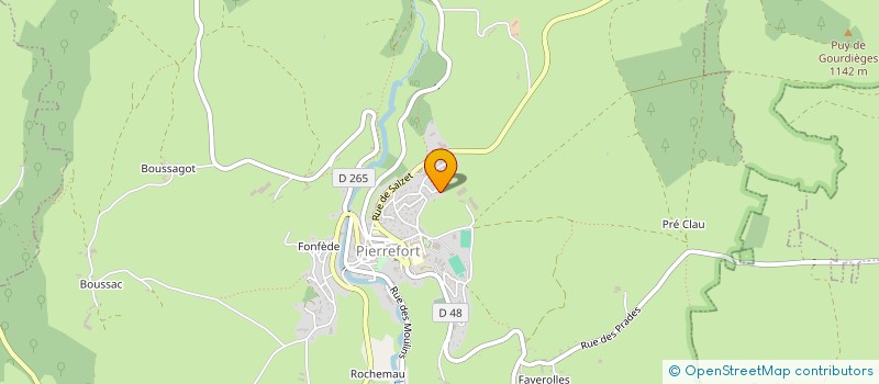 localisation de l'entreprise SCI DE L'AUBRAC à PIERREFORT