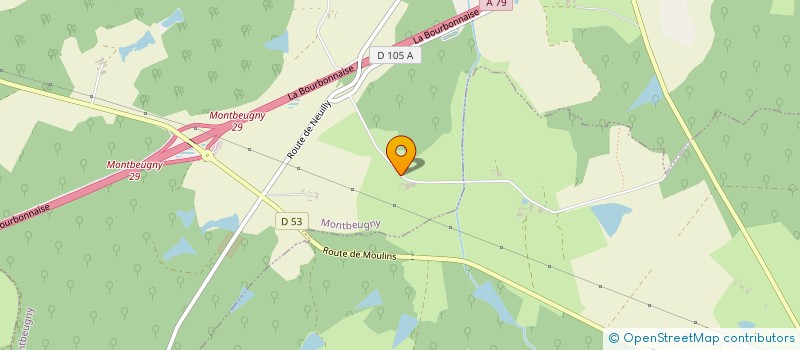 localisation de l'entreprise SCI DE L'AUBRELLE  MONTBEUGNY