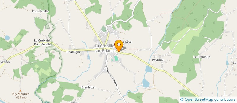 localisation de l'entreprise SCI DE L'AUDE à LA CROISILLE-SUR-BRIANCE