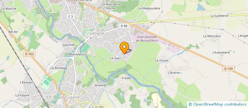 localisation de l'entreprise SCI DE L'AUDOUINIERE  GETIGNE