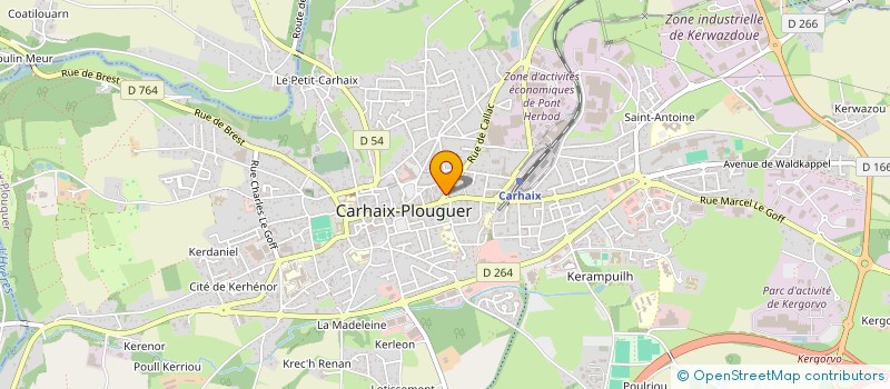 localisation de l'entreprise SCI DE L'AULNE à CARHAIX-PLOUGUER