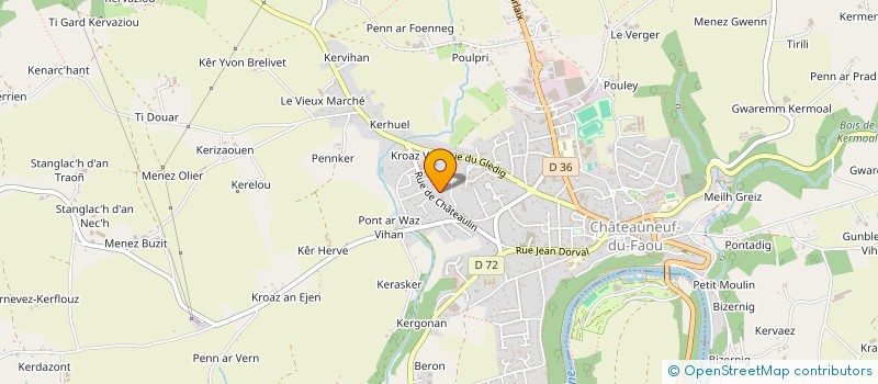 localisation de l'entreprise SCI DE L'AULNE MENUISERIE à CHATEAUNEUF-DU-FAOU