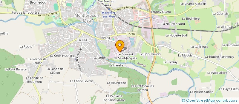 localisation de l'entreprise SCI DE L'AUMONERIE  MONTFORT-SUR-MEU