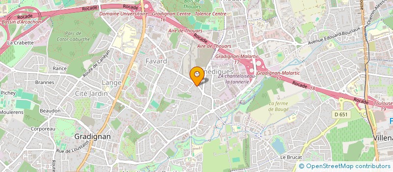 localisation de l'entreprise SCI DE L AURORE à GRADIGNAN