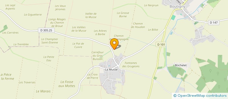 localisation de l'entreprise SCI DE L AUVENT à BOUTIGNY-PROUAIS