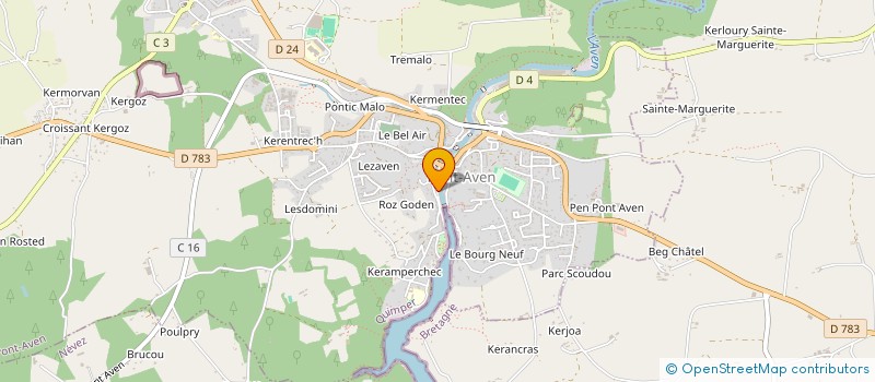 localisation de l'entreprise SCI DE L AVEN  PONT-AVEN