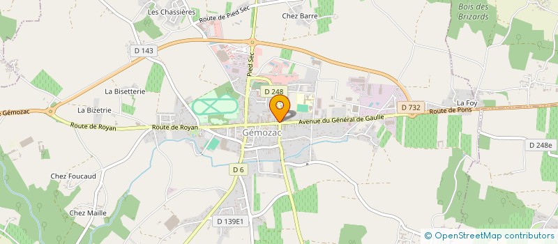 localisation de l'entreprise SCI DE L'AVENIR  BOUTENAC-TOUVENT