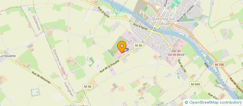 localisation de l'entreprise SCI DE L'AVENIR à QUESNOY-SUR-DEULE