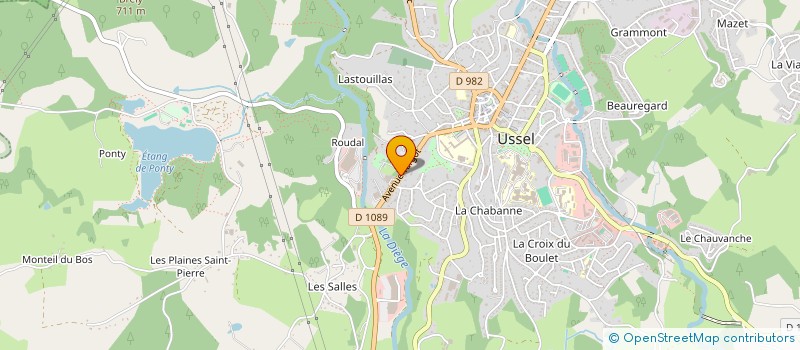 localisation de l'entreprise SCI DE L'AVENUE à USSEL