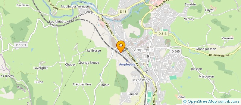 localisation de l'entreprise SCI DE L'AVENUE DE LA GARE  AMPLEPUIS