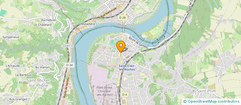localisation de l'entreprise SCI DE L'AVENUE DE LA LIBERATION  LES ROCHES-DE-CONDRIEU