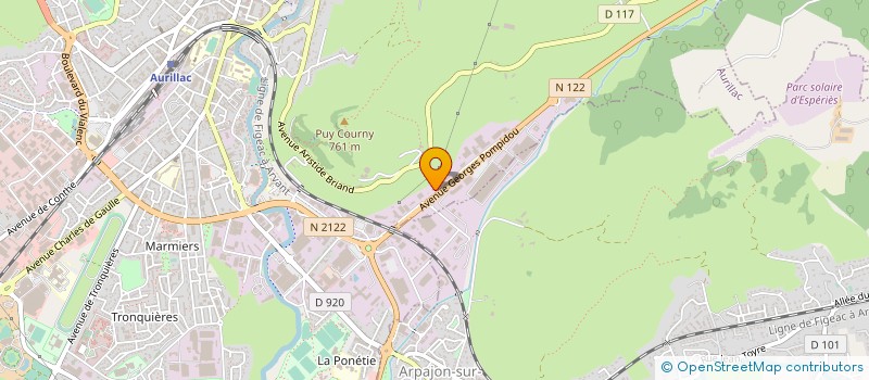 localisation de l'entreprise SCI DE L'AVENUE GEORGES POMPIDOU à AURILLAC