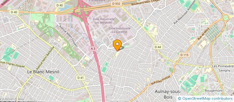 localisation de l'entreprise SCI DE L'AVENUE HENRI DUNANT à AULNAY-SOUS-BOIS
