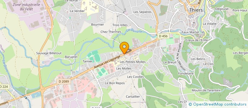 localisation de l'entreprise SCI DE L AVENUE LEO LAGRANGE  THIERS