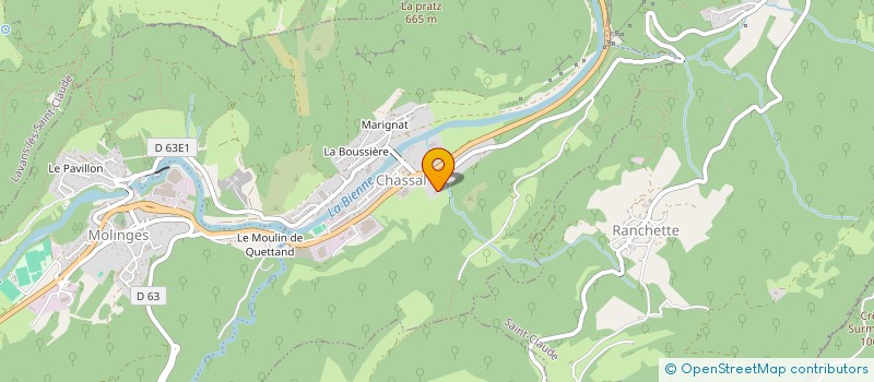 localisation de l'entreprise SCI DE L'AYE  CHASSAL-MOLINGES