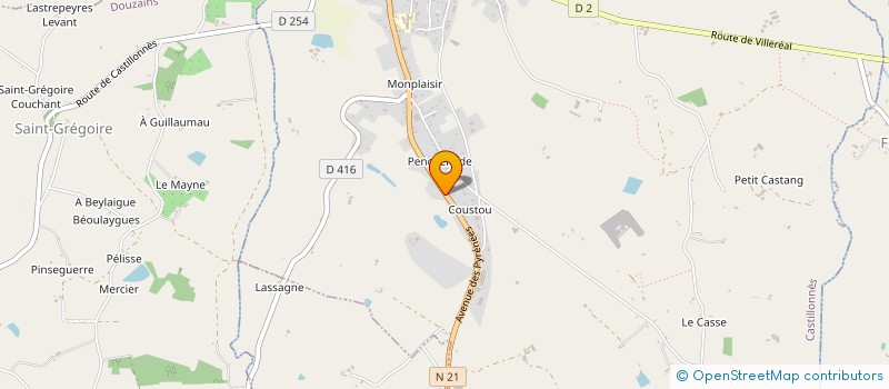 localisation de l'entreprise SCI DE L AZUR  CASTILLONNES