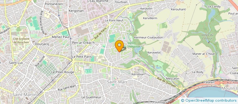 localisation de l'entreprise SCI DE L EAU BLANCHE à BREST