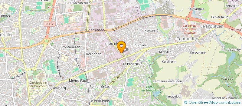 localisation de l'entreprise SCI DE L EAU BLANCHE  BREST