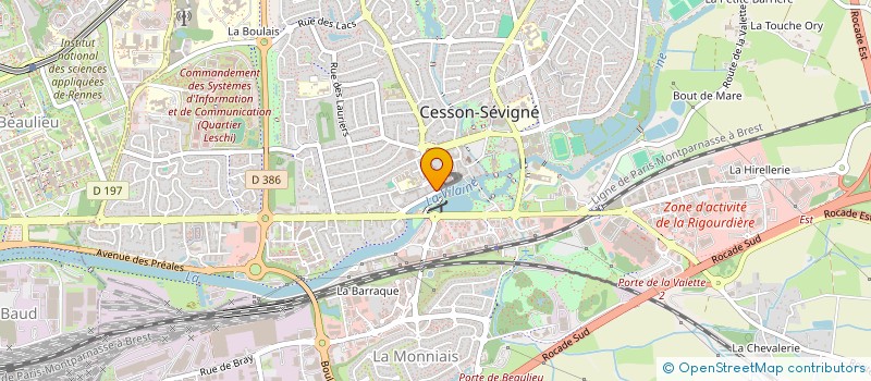 localisation de l'entreprise SCI DE L'EAU VIVE à CESSON-SEVIGNE