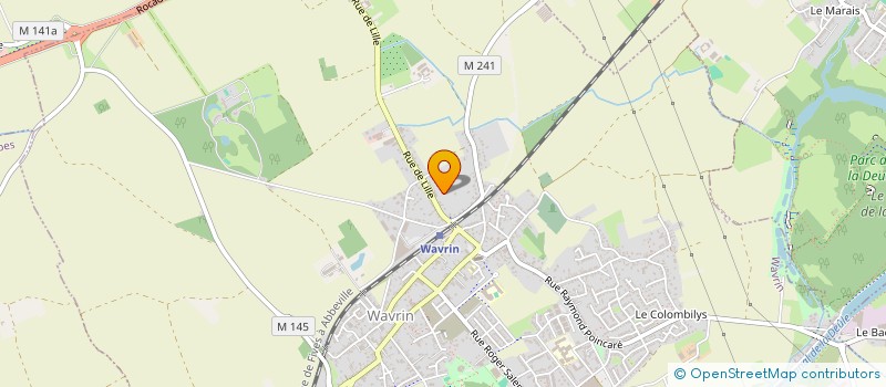 localisation de l'entreprise SCI DE L'EBENISTE  WAVRIN