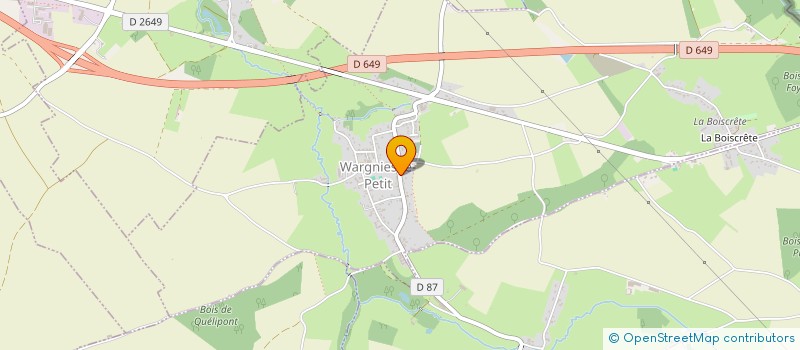 localisation de l'entreprise SCI DE L'ECAILLON à WARGNIES-LE-PETIT