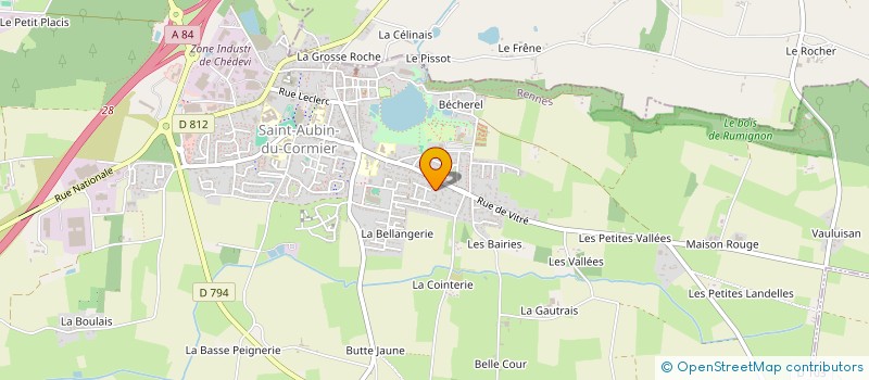 localisation de l'entreprise SCI DE L'ECHANGE  SAINT-AUBIN-DU-CORMIER