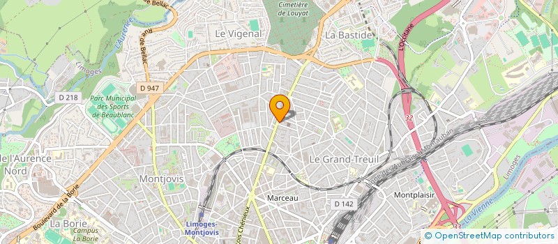 localisation de l'entreprise SCI DE L'ECLAIR à LIMOGES