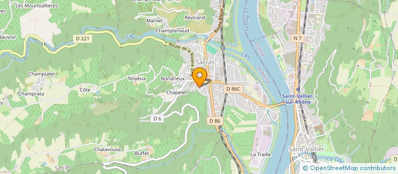 localisation de l'entreprise SCI DE L ECLAYR  SARRAS