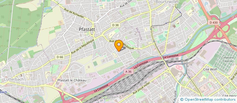 localisation de l'entreprise SCI DE L'ECLUSE  PFASTATT