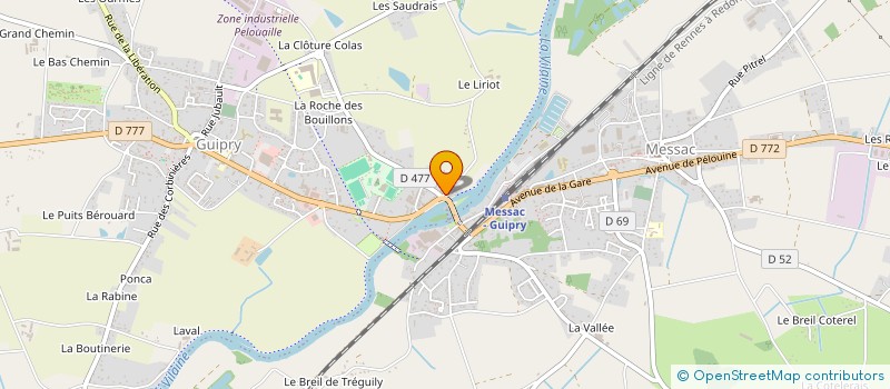 localisation de l'entreprise SCI DE L'ECLUSE  GUIPRY-MESSAC