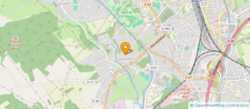 localisation de l'entreprise SCI DE L'ECLUSE NUMERO 2  BAVILLIERS
