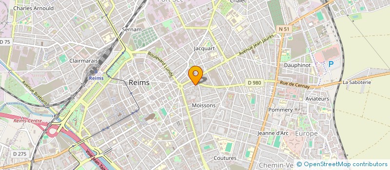 localisation de l'entreprise SCI DE L ECU à REIMS