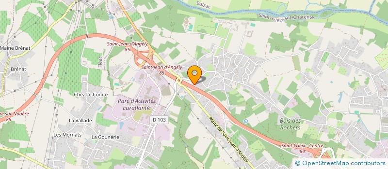 localisation de l'entreprise SCI DE L'ECUREUIL à SAINT-YRIEIX-SUR-CHARENTE