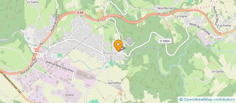 localisation de l'entreprise SCI DE L'EGALITE  BLAVOZY