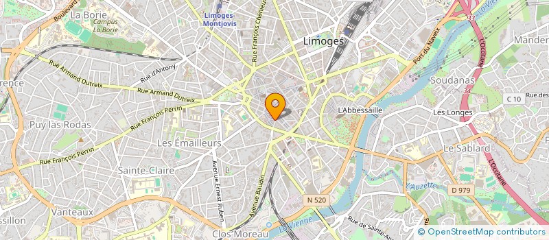 localisation de l'entreprise SCI DE L'EGLISE à LIMOGES