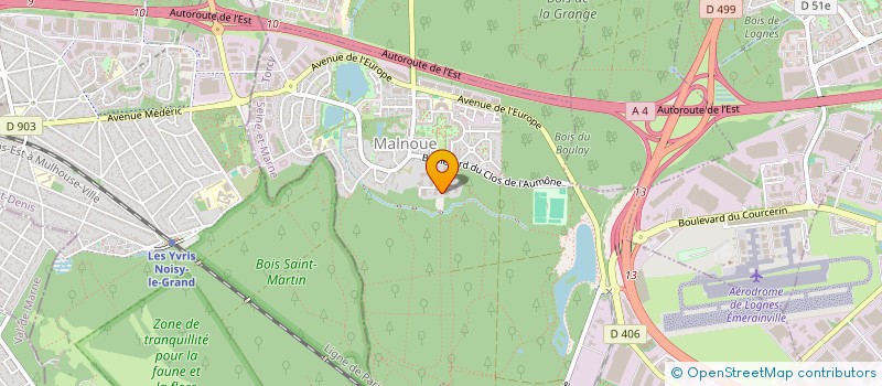 localisation de l'entreprise SCI DE L'ELAN  EMERAINVILLE